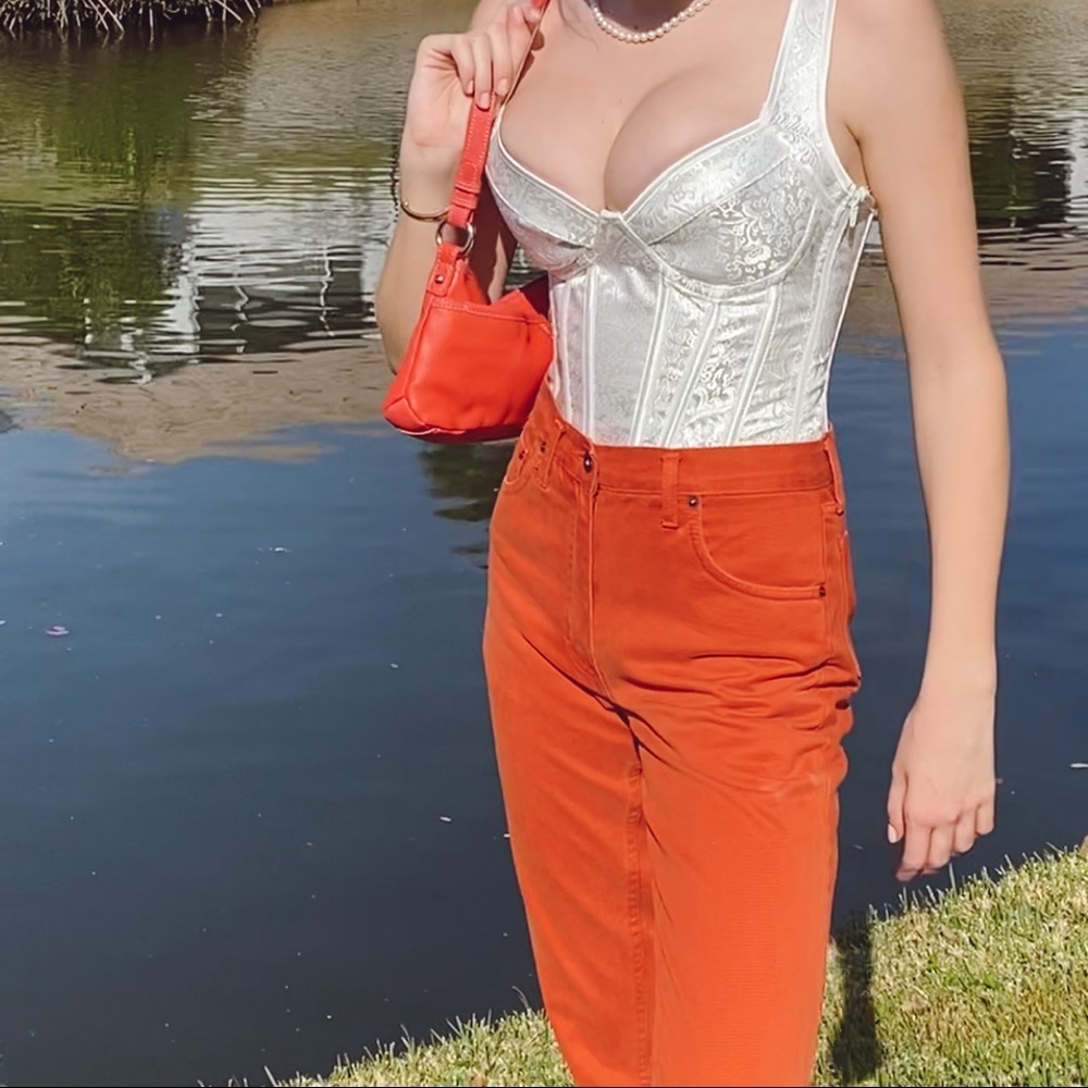 vintage high waisted rust ann taylor jeans